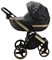 Детская коляска Adamex Cortina Deluxe 3 в 1 CT333 (ЧЕРН.КОЖА+ЗОЛОТ.ОТДЕЛКА+ЗОЛОТО РАМА) 824208795 - фото 79833