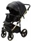 Детская коляска Adamex Cortina Deluxe 3 в 1 CT333 (ЧЕРН.КОЖА+ЗОЛОТ.ОТДЕЛКА+ЗОЛОТО РАМА) 824208795 - фото 79835