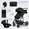 Детская коляска Sweet Baby Amare GL 3 в 1 427243 Black 292448235 - фото 81471