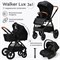 Детская коляска 3 в 1 Tomix Walker LUX BLACK+SHINNY BLACK 848029612 - фото 81906