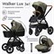 Детская коляска 3 в 1 Tomix Walker LUX GREEN+SHINNY BLACK 222307683 - фото 81936