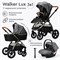 Детская коляска 3 в 1 Tomix Walker LUX GREY+DARK GREY 1657736875 - фото 81973