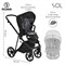 Детская коляска Roan Sol 3 в 1 с автокреслом Tutis Elo Black RSL/1016 True Black 594887704 - фото 83456