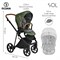 Детская коляска Roan Sol 3 в 1 с автокреслом Tutis Elo Lux Black RSL/1013 Boho Green 1647460276 - фото 83567