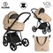 Детская коляска Roan Sol Кожа 3 в 1 с автокреслом Tutis Elo Black RSL/2021 Caramel/Black/руч.Тем.коричневый 335081342 - фото 83662