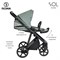 Детская коляска Roan Sol Кожа 3 в 1 с автокреслом Tutis Elo Black RSL/2023 Misti Mint/Grey/руч. Серый 413697521 - фото 83708