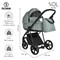 Детская коляска Roan Sol Кожа 3 в 1 с автокреслом Tutis Elo Lux Black RSL/2023 Misti Mint/Grey/руч. Серый 1474532352 - фото 83844
