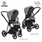 Детская коляска Roan Sol Кожа 3 в 1 с автокреслом Tutis Elo Lux Black RSL/2023 Misti Mint/Grey/руч. Серый 1474532352 - фото 83854