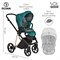 Детская коляска Roan Sol Luxury 3 в 1 с автокреслом Tutis Elo Black RSL/4045 Deep Lake/Gold 1859278238 - фото 83994