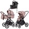 Коляска Carrello Vector CRL-6550 Ammonite AY329 Pro Absolute Black с базой Isofix 3 в 1 Cupcake Beige 464591208 - фото 85292