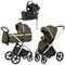 Коляска Carrello Vector CRL-6550 Ammonite AY329 Pro Absolute Black с базой Isofix 3 в 1 Deep Green 1270163098 - фото 85376