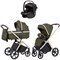 Коляска Carrello Vector CRL-6550 Ammonite AY329 Pro Absolute Black с базой Isofix 3 в 1 Deep Green 1270163098 - фото 85377