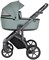 Детская коляска Roan Bass Next Кожа 3 в 1 с автокреслом Tutis Elo Lux Black RN085/1 Misti Mint 1443455188 - фото 86461