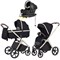Коляска Carrello Vector CRL-6550 Nova Black Line с базой Isofix 3 в 1 Pearl Black 1533786339 - фото 87161