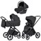 Коляска Carrello Vector CRL-6550 Nova DK791 Grey Line с базой Isofix 3 в 1 Magnet Black 54492105 - фото 87244