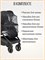 Детская коляска Farfello Liberty 3 в 1 Black magic/Магический черный LBR-1 1159973611 - фото 90839