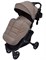 Коляска прогулочная Peppy Polo sandstone черная рама, сумка 1450714346 - фото 99703
